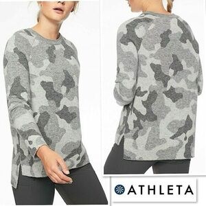 Athleta Women's Gray Camouflage Sweatshirt